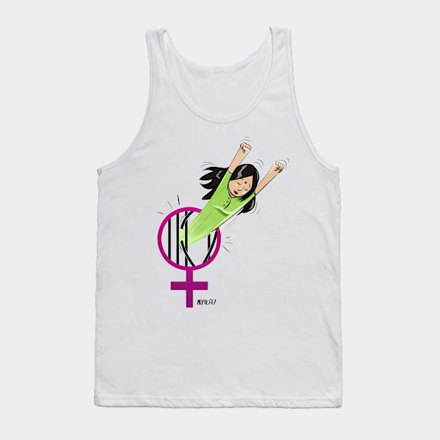 Girl Power: Breaking the barrier! Tank Top by MituCartoon